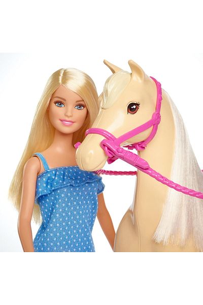 Barbie دمية وحصان FXH13