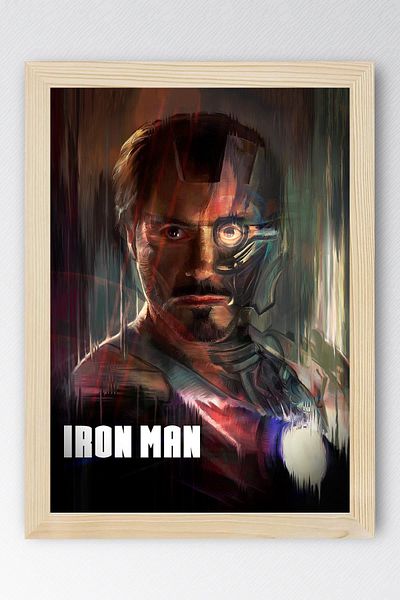 Saturn Pictură înrămată Iron Man - Poster de film Iron Man Marvel