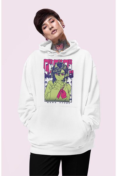 Fuddy Moda Φούτερ με κουκούλα με στάμπα Momo Ayase, Unisex Dandadan Anime Hoodie