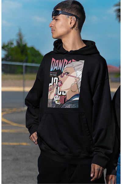 Fuddy Moda Seikoo Printed Oversize Hooded Unisex Sweatshirt - Anime Themed Hoodie