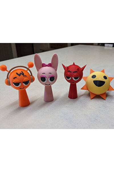 Giftbox3d Sprunki Karakter Figürü 3.seri (4'LÜ) 15cm