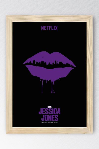 Saturn Jessica Jones Framed Painting - Marvel Tv Series Poster Painting