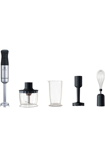 Electrolux مجموعة خلاط E5HB2-8SS، 1000 واط، وظيفة توربو، ستانلس ستيل، مجموعة ملحقات متعددة الاستخدامات