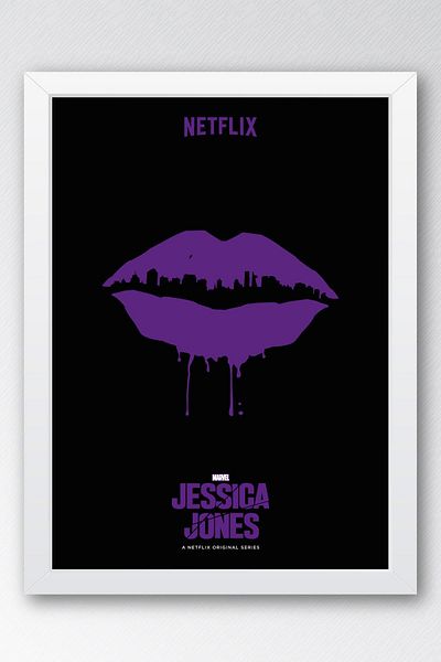 Saturn Tablou înrămat Jessica Jones - Poster de desene animate Marvel