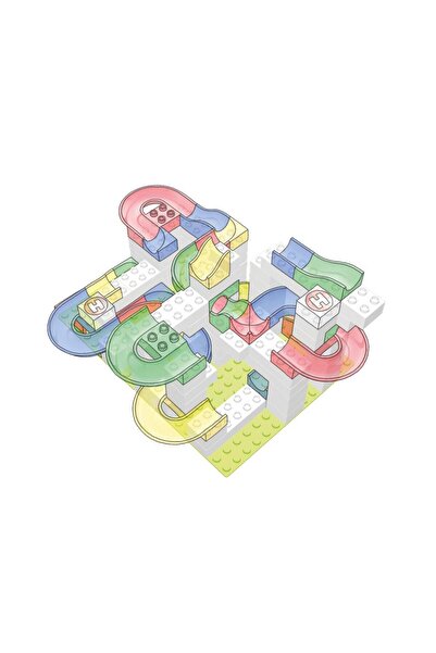 Hubelino White Building Blocks (120 PIECES)