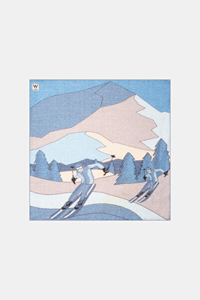 W Collection MAVİ YÜN MENDİL