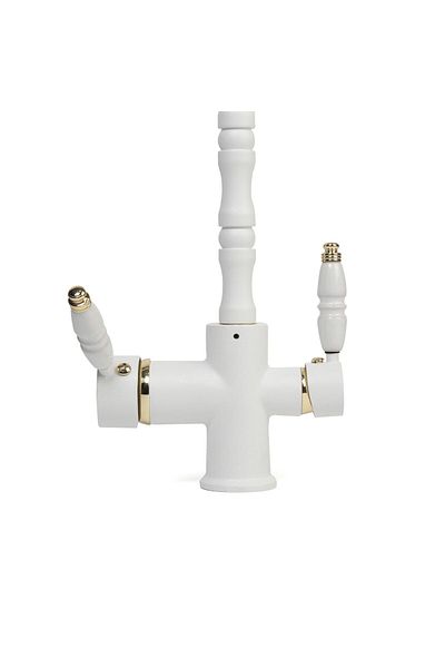 FAUMIX Rustic White Gold Colored 3-Way (Purification-Hot-Cold Water Inlet) Kitchen Faucet