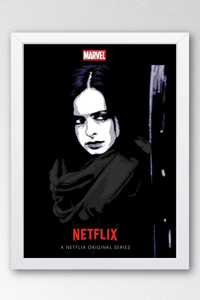 Saturn Tablou înrămat Jessica Jones - Poster de desene animate Marvel