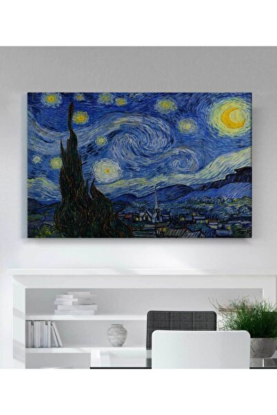 BiTablom Vincent Van Gogh Yıldızlı Gece Kanvas Tablo