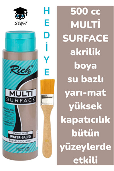 SEYFİKİRTASİYE MULTİ SURFACE AKRİLİK BOYA 500 CC-TÜM YÜZEYLERDE İDEAL-SU BAZL...