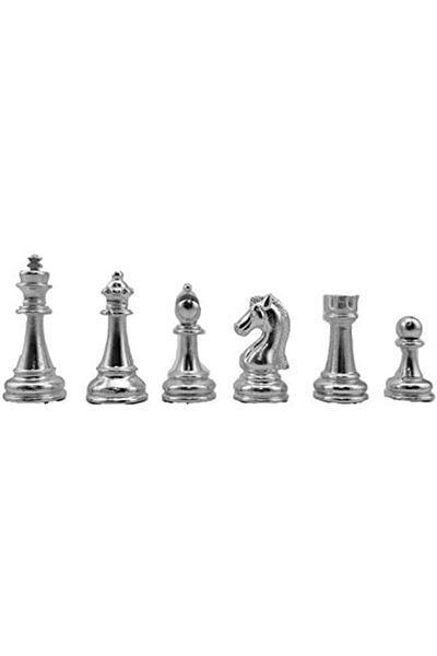 STOREMAX Fishstone Metal Classic Chess Board Marble Pattern Large Size Mdf Finger Size