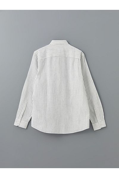 LC Waikiki Ανδρικό ριγέ μακρυμάνικο πουκάμισο LCWAIKIKI Classic Regular Fit