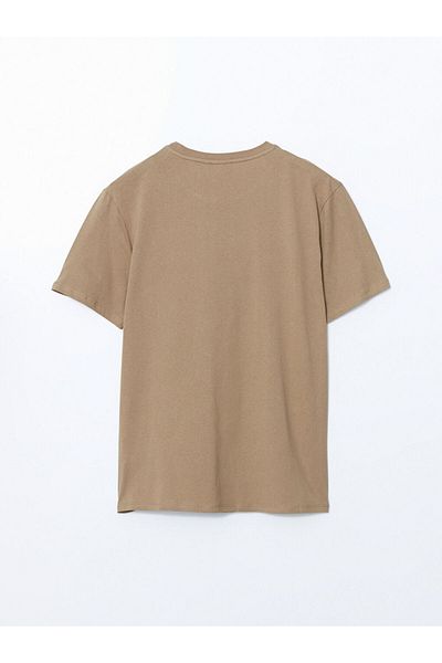 LC Waikiki New Season Crew Neck Κοντό μανίκι εμπριμέ χτενισμένο βαμβακερό ανδρικό Tisort - S5JI53Z8