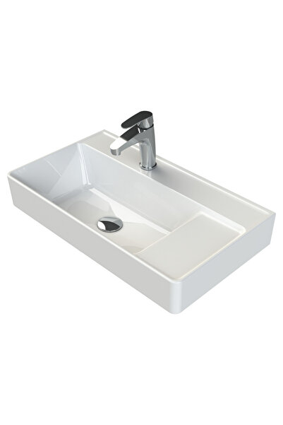 Turkuaz Seramik Sharp Etajerli Lavabo 65 X 38 Cm