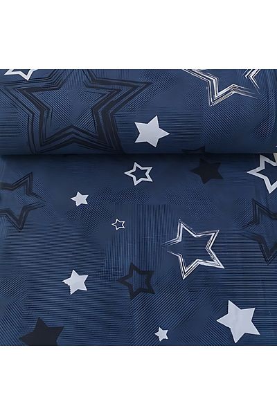 Bebek Özel Βαμβακερό ύφασμα ένα μέτρο με μοτίβο Starry Navy Blue 240 cm πλάτος (100X240 CM)