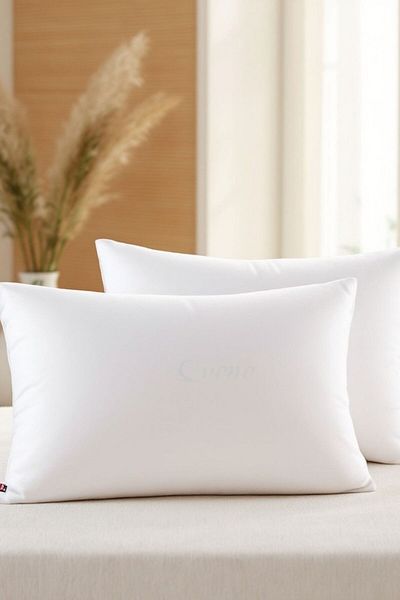 Evene Pillow Bead Fiber 2 Pieces Antibacterial Filling Extra Soft Sleeping Pillow Cotton Stitched Case 800