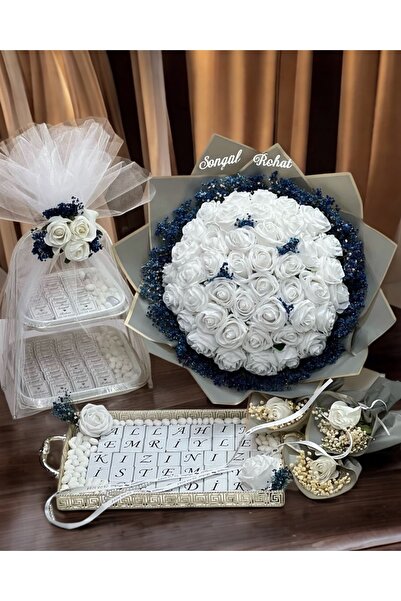 Cyz Home Kian Gümüş Söz Nişan 60 Ve 36 Adet Kız Isteme Çikolatası Ve 41 Adet ...