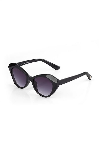 TomyHelf Geometric Design Black Women's Sunglasses - Frame Black Glass