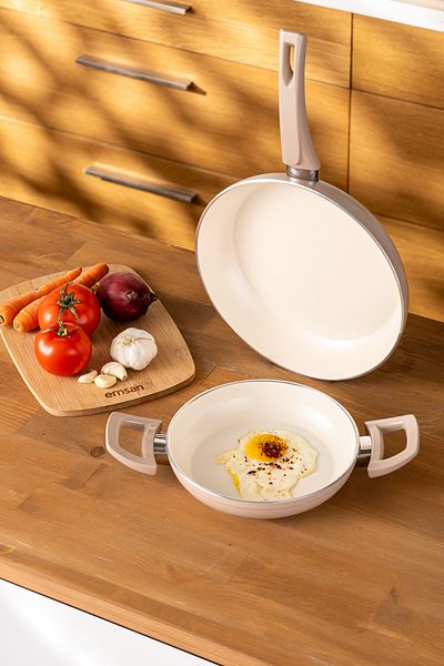 Emsan Rosegold Crystal 2 Piece Pan Pan Set