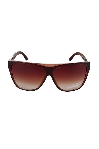 TomyHelf Rectangular Design Brown Sunglasses - Frame Brown Glass