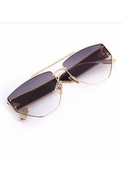 TomyHelf Ae2005c3b4453 Smoked Gold Color Frame Geometric Women's Sunglasses