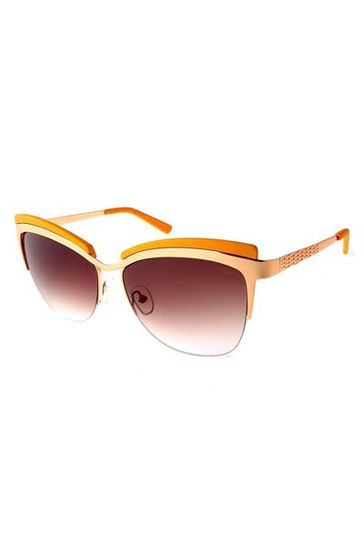 TomyHelf Brown Glass - Gold Frame Square Design Women's Sunglasses