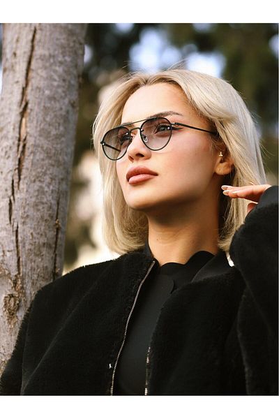 TomyHelf Damla Design Green Frame Green Glass Unisex Sunglasses