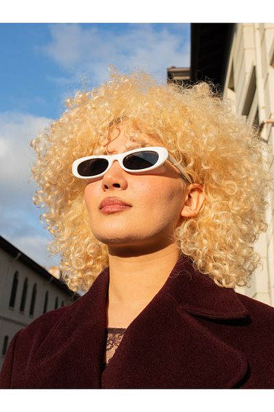 TomyHelf Laurent Slim Frame White Thin Design Women's Sunglasses