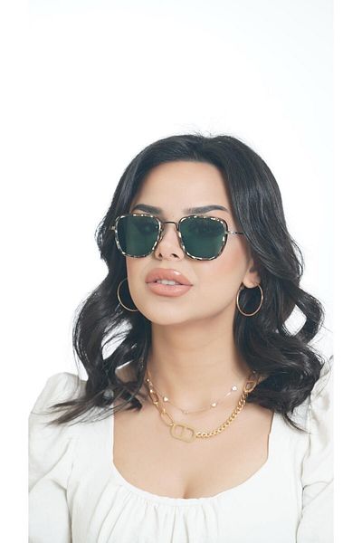 TomyHelf Rectangular Camouflage Patterned Unisex Sunglasses