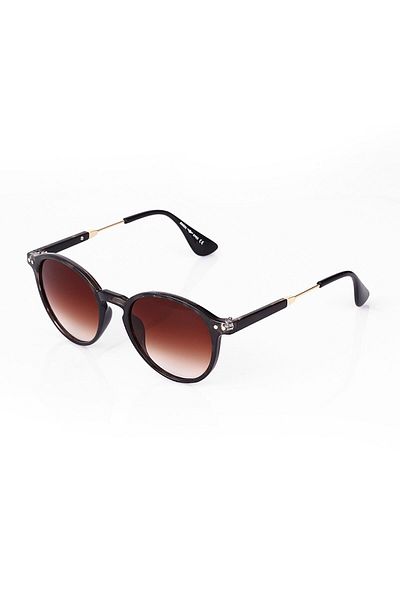 TomyHelf Brown Matte Glass Leopard Patterned Bone Frame Unisex Sunglasses