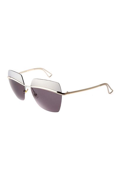 TomyHelf Geometric Design - Black Women's Sunglasses with Silver Detail