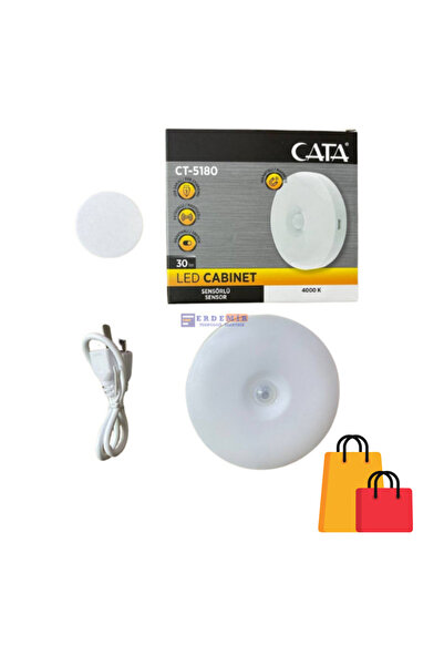 Cata CT-5180 Sensörlü Mıknatıslı LED 3 ADET  Armatür Yeni Tasarım