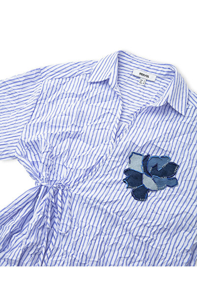 İpekyol Denim aplikeli çizgili bluz