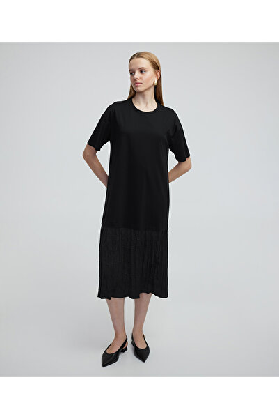 MISS IPEKYOL Kumaş mix midi elbise