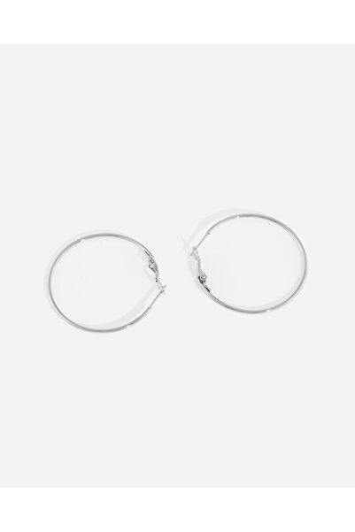 LONDONACS çelik gümüş renk klasik ince halka küpe