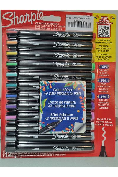 Sharpie 12 Round Tip Acrylic Markers Bls