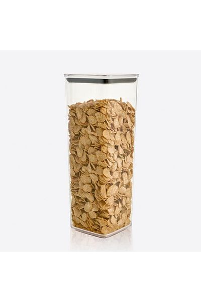 STOREMAX Home Square Transparent Mica Leakproof Vacuum Food Container, Pulses and Nuts Storage Container, Food