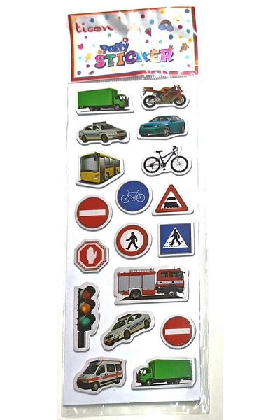 Ticon Sticker Traffic Signs And Cars