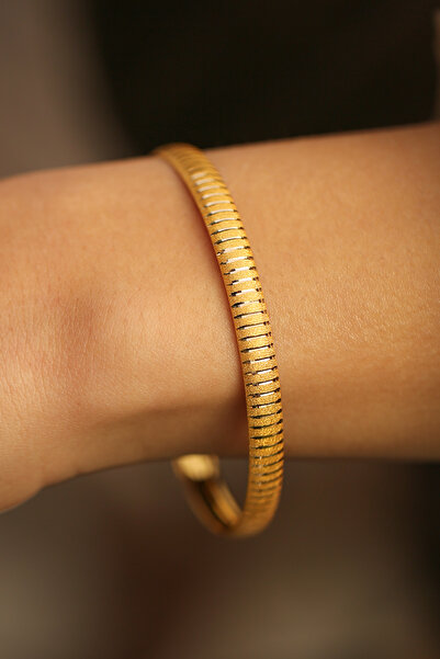 Çgk Çiğdem Gürel Kuyumculuk 14K Altın Çizgili Setina Model Bilezik – – Zarif ...