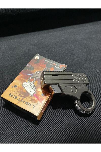 Dns Baskı Merkezi Kişiye Özel Silah Tasarım Pürmüz Alevli Mini Çakmak