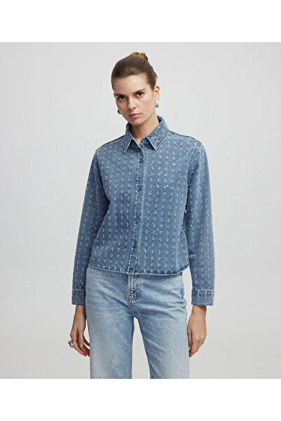 İpekyol Hotfix Printed Denim Shirt