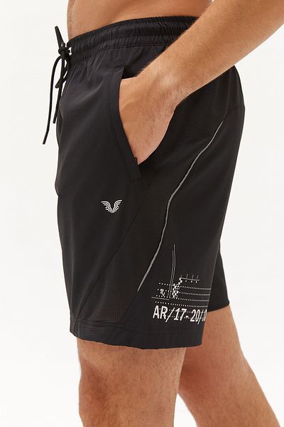 bilcee Μαύρο ανδρικό σορτς προπόνησης - Quick Dry και Sweat Wicking 0228