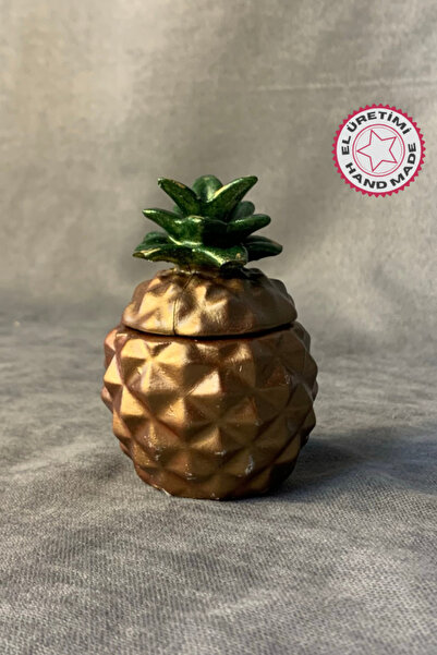 Uretti - Hülya 6683 El Yapımı Ananas Şeklinde Kapaklı Dekoratif Obje / Takı K...