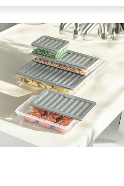 VİZYON Deep Freezer Fridge Organizer Storage Container Icebox Organizer Microwave Container