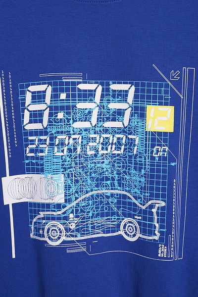 zepkids Crew Neck Car Printed Saks Color Boy's Sweatshirt
