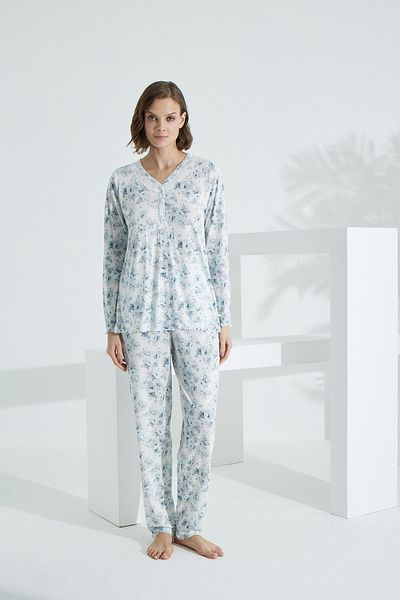 Evia Set pijama pentru femei Angelique Bamboo cu braț lung 22000