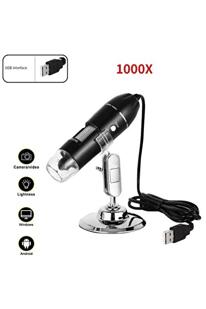 Genel Markalar Dijital USB Mikroskop 1000X Zoom Electronic Magnifier – Fotoğr...