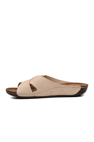 AYAKMOD Beige Orthopedic Sole Women's Slippers