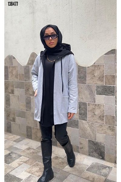 Kokosh moda Γυναικείο μακρυμάνικο μπουφάν με κουκούλα με δύο κλωστές