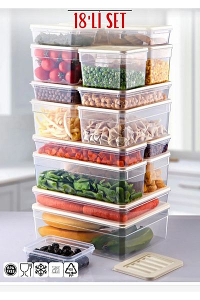 VİZYON Deep Freezer Organizer Storage Container Microwave Container Refrigerator Organizer
